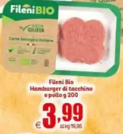 Elite Fileni Bio Hamburger di tacchino e pollo offerta
