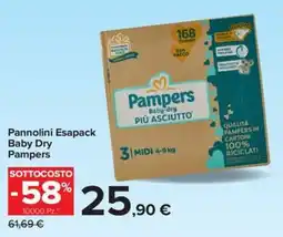Carrefour Iper Pannolini Esapack Baby Dry Pampers offerta