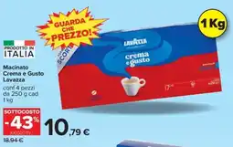 Carrefour Iper Macinato Crema e Gusto Lavazza offerta