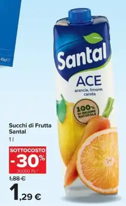Carrefour Iper Succhi di Frutta Santal ACE offerta