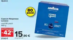 Carrefour Iper Capsule Nespresso Lavazza offerta
