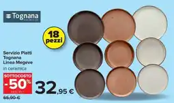 Carrefour Iper Servizio Piatti Tognana Linea Megeve in ceramica offerta