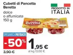 Carrefour Iper Cubetti di Pancetta Beretta offerta