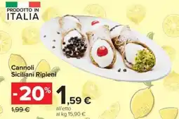 Carrefour Iper Cannoli Siciliani Ripieni offerta