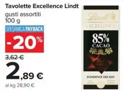 Carrefour Iper Tavolette Excellence Lindt offerta