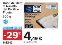 Carrefour Iper Cuori di Filetti di Nasello del Pacifico Frosta offerta