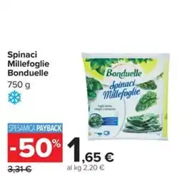 Carrefour Iper Spinaci Millefoglie Bonduelle offerta