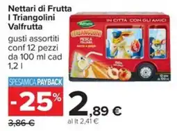 Carrefour Iper Nettari di Frutta I Triangolini Valfrutta offerta