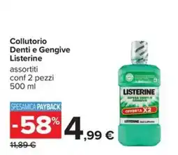 Carrefour Iper Collutorio Denti e Gengive Listerine offerta