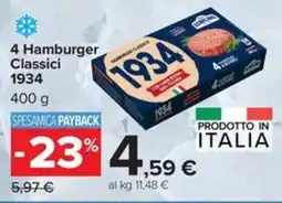 Carrefour Iper Hamburger Classici 1934 offerta