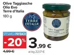 Carrefour Iper Olive Taggiasche Olio Evo Terre d'Italia offerta