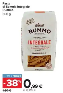 Carrefour Iper Pasta di Semola Integrale Rummo offerta