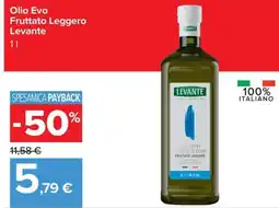 Carrefour Iper Olio Evo Fruttato Leggero Levante offerta