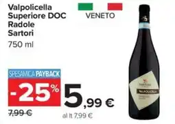Carrefour Iper Valpolicella Superiore DOC Radole Sartori offerta