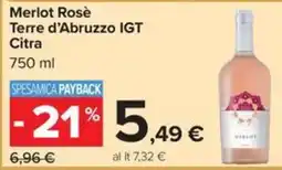 Carrefour Iper Merlot Rosè Terre d'Abruzzo IGT Citra offerta