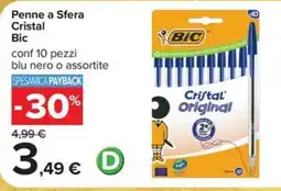 Carrefour Iper Penne a Sfera Cristal Bic offerta