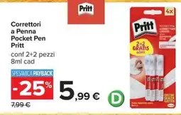 Carrefour Iper Correttori a Penna Pocket Pen Pritt offerta