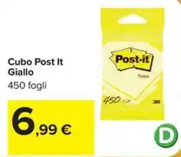 Carrefour Iper Cubo Post It Giallo offerta