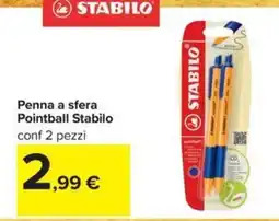 Carrefour Iper Penna a sfera Pointball Stabilo offerta