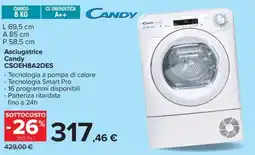 Carrefour Iper Asciugatrice Candy CSOEH8A2DES offerta