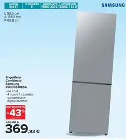 Carrefour Iper Frigorifero Combinato Samsung offerta
