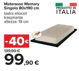 Carrefour Iper Materasso Memory Singolo offerta
