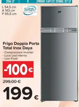 Carrefour Iper Frigo Doppia Porta Total Inox Daya offerta