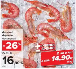 Carrefour Iper Gamberi Argentini decongelati offerta