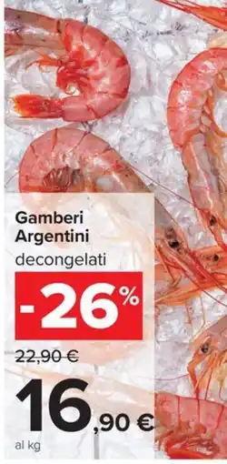 Carrefour Iper Gamberi Argentini decongelati offerta