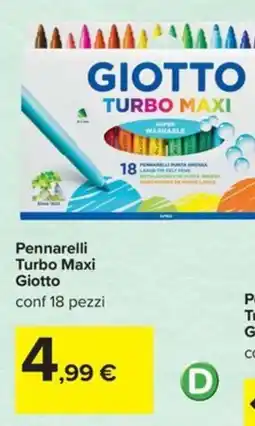 Carrefour Iper Pennarelli Turbo Maxi Giotto offerta