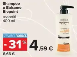 Carrefour Iper Shampoo o Balsamo Biopoint offerta