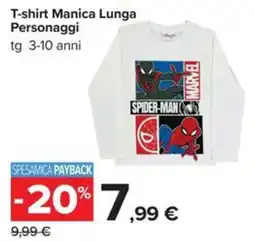 Carrefour Iper T-shirt Manica Lunga Personaggi offerta