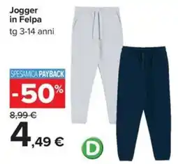 Carrefour Iper Jogger in Felpa offerta