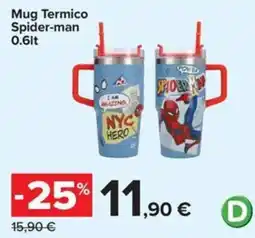 Carrefour Iper Mug Termico Spider-man offerta