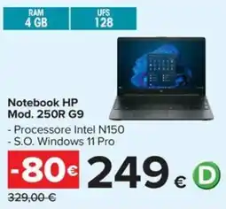Carrefour Iper Notebook HP Mod. 250R G9 offerta