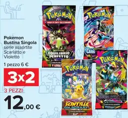 Carrefour Iper Pokemon Bustina Singola serie assortite Scarlattio e Violetto offerta