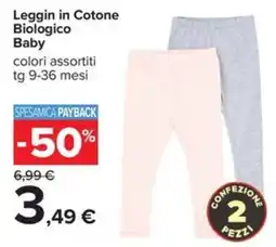 Carrefour Iper Leggin in Cotone Biologico Baby offerta
