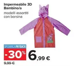 Carrefour Iper Impermeabile 3D Bambino/a offerta
