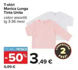 Carrefour Iper T-shirt Manica Lunga Tinta Unita offerta