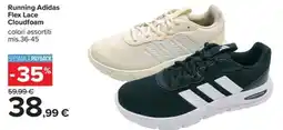 Carrefour Iper Running Adidas Flex Lace Cloudfoam offerta
