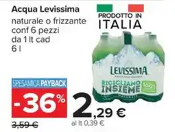 Carrefour Iper Acqua Levissima offerta