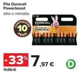 Carrefour Iper Pile Duracell Powerboost offerta