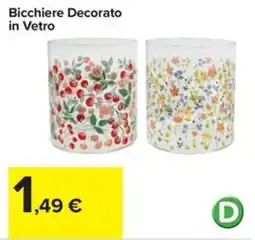 Carrefour Iper Bicchiere Decorato in Vetro offerta
