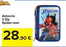 Carrefour Iper Astuccio 3 Zip Spider-man offerta