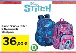 Carrefour Iper Zaino Scuola Stitch offerta