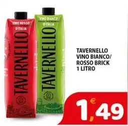 Premium Supermercati Tavernello vino bianco/rosso brick offerta