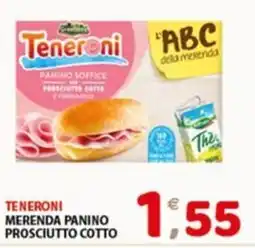 Mio Market Teneroni merenda panino prosciutto cotto offerta