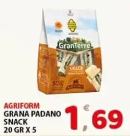Premium Supermercati Agriform Grana Padano Snack offerta