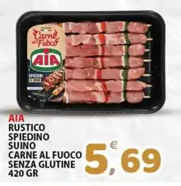 Premium Supermercati AIA Rustico Spiedino Suino Carne al Fuoco Senza Glutine offerta