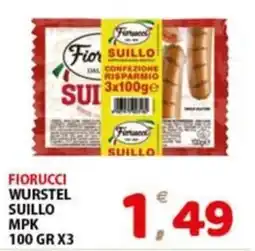 Premium Supermercati Fiorucci Wurstel Suillo offerta